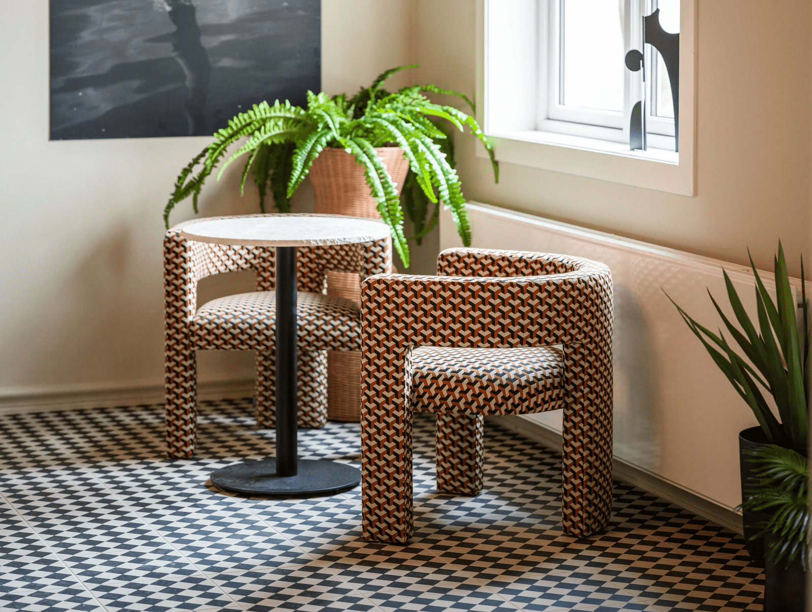 Mönstrad Olympia fåtölj Villa modus